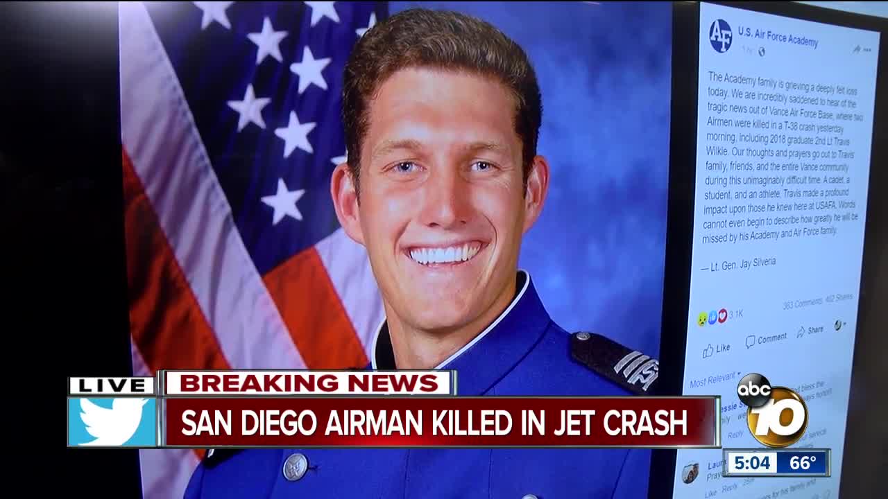 San Diego airman killed in Oklahoma jet crash