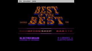 Nes game title screen: best of the best championship karate