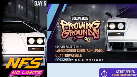 NFS No Limits: "PROVIDING GROUNDS" Day 5 | Lamborghini Countach LP5000 Quattrovalvole Challenge!
