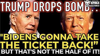 Trump Drops Bombshell,“BIDEN’S GONNA TAKE BACK THE TICKET!” But That’s Not The Half Of It!