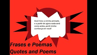 Você traiu minha amizade, nada será como antes, perdi a confiança! [Frases e Poemas]