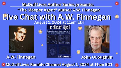 Live Chat with A.W. Finnegan, Author, The Sleeper Agent August 1, 2024