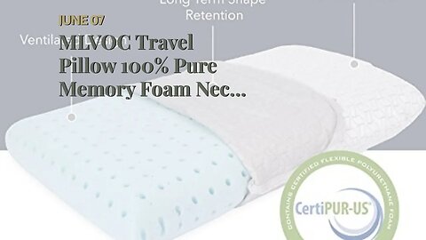 MLVOC Travel Pillow 100% Pure Memory Foam Neck Pillow, Comfortable & Breathable Cover, Machine...