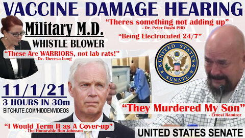 11/1 - U.S. Senate Hearing: 7 Victims - 4 Doctors - Military whistleblower - 30m everyone needs 2C
