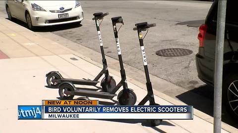 Bird voluntarily removes electric scooters from Milwaukee streets