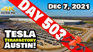 Tesla Gigafactory Austin 4K Day 503 - 12/7/21 - Tesla Texas - CREWS CRANKING AT GIGA TEXAS!