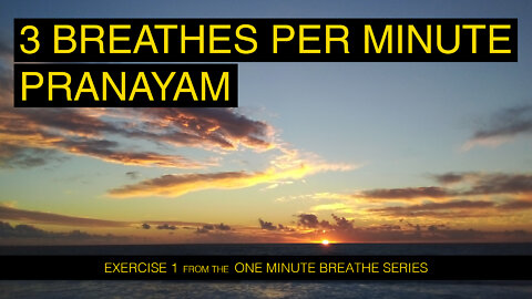 3 Breathes Per Minute Pranayam | Guided Meditation for Calmness & Mental Stability | Exercise 1