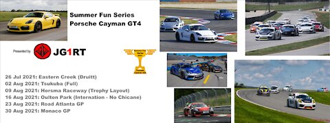 JG1 Racing League | 26 July 2021 | Summer Fun Series Porsche Cayman GT4 | Preview