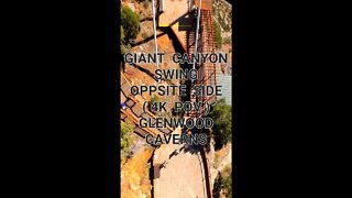 Since people asked, heres a (4K POV) from the oppsite side of Giant Canyon Swing @GlenwoodCaverns