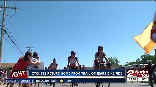 Cyclists return home from Trail of Tears bike ride