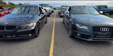 2010 Audi S4 vs 2017 BMW 335i 1/4 Mile Drag Race !