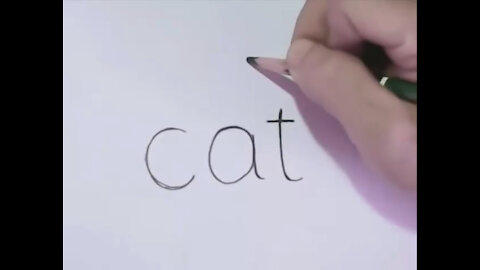 How to turn word "cat" into cartoon cart. Easy to (Wordtoons)