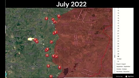 Time Lapse Of Russia's Slow Encirclement Of Bakhmut 5 Day Skip