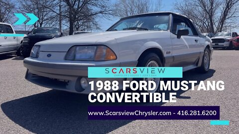 1988 Ford Mustang in White Convertible - Scarsview Chrysler