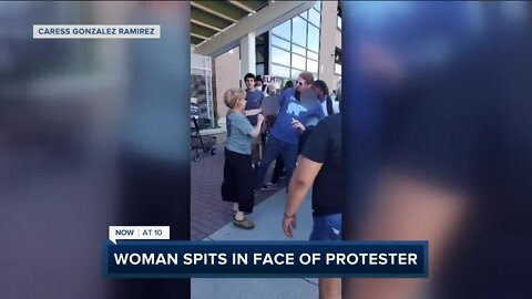 Shorewood woman accused of spitting on protester arrested for second time Sunday on new charges