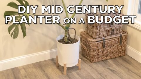 DIY Mid-Century Modern Planter ( on a budget )
