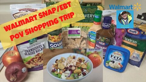 Walmart SNAP Benefits Healthy POV Style Grocery Shopping Haul (BIG-ASS Chicken and Apple Salad)