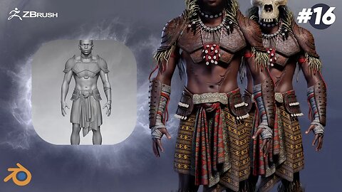 Yoruba god: Sango, the God of Thunder using Blender- 3D Timelapse part 16