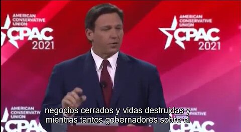 CPAC 2021 Ron DeSantis Gov. Florida en español subtitulos