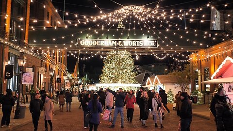 Christmas Village at Toronto Distillery District Winter Village Canada | 4K