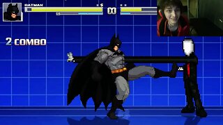 Batman VS Slender Man In An Epic Battle In The MUGEN Video Game With Live Commentary