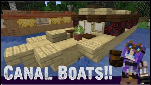 Easy starter canal narrow boat Minecraft builds