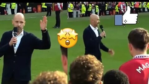 Erik Ten Hag's Amazing Speech to Manchester United Fans With Warning to Man City