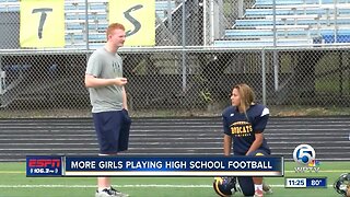 Girls playing HS football in Palm Beach County and the Treasure Coast