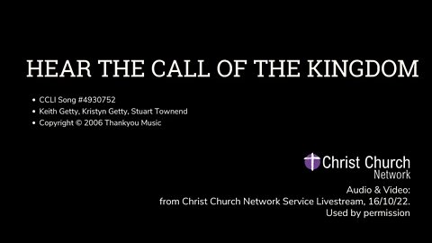 Hear the call of the kingdom CCN