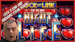 💥Lock It Link Night Life & Dragon Link WINS💥Plus Eating at Andiamo Las Vegas!