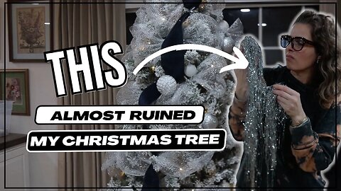 🎄 Decorating Tree with Deco Mesh + Winter Wonderland Theme Christmas Tree + Decorate with ME