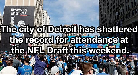 The city of Detroit has shattered the record for attendance at the NFL Draft this weekend.