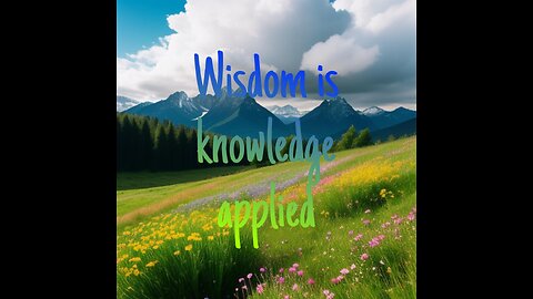 Wisdom is Knowledge Applied