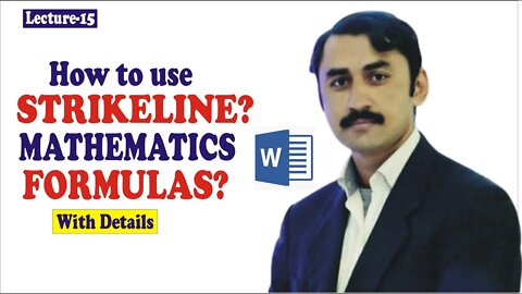 strikeline,fomulas, and mathematics formulas|Microsoft Word|ms word|Sadar khan tv