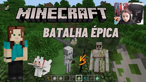 OLHA O QUE EU ACHEI NO MEIO DA BATALHA ÉPICA / MINECRAFT