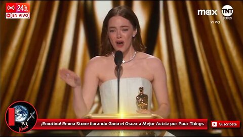 ¡Emotivo! Emma Stone llorando Gana el Oscar a Mejor Actriz por Poor Things Oscars 2024