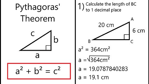 Pythagoras' Theorem Explained - Plus Example Question - Mathematics