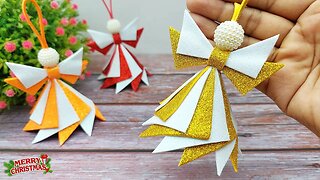 How to Make Christmas Angel With Glitter Foam🎄 DIY Christmas Crafts For Home Decorations🎄