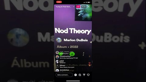 Trying to find Nod Theory: Marlon DuBois IG Live #shedtheory