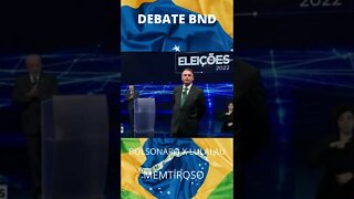 DEBATE BAND BOLSONARO X LULALAU MENTIROSO TEVE QUE ENGOLIR TER SIDO BENEFICIADO POR FACHIN.#shorts