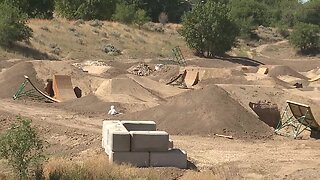 Crews are making progress on the new bike skills park in Boise