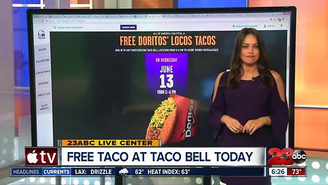 Free taco at Taco Bell today