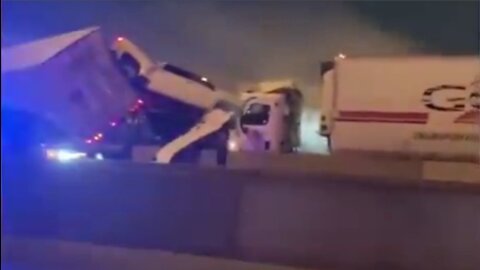 Shocking Footage: Car Pileup On Icy Roads In Fort Worth Texas, Multiple Deaths