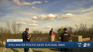 Stillwater police save man from jumping off building