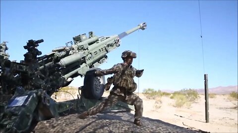 U.S. Marine Artillery Provides Indirect Fire Support for Maneuver Units