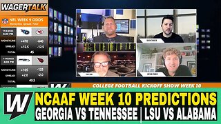 Happy Hour CFB Kickoff Show | NCAAF Week 10 Predictions | Georgia vs Tennessee | LSU vs Alabama