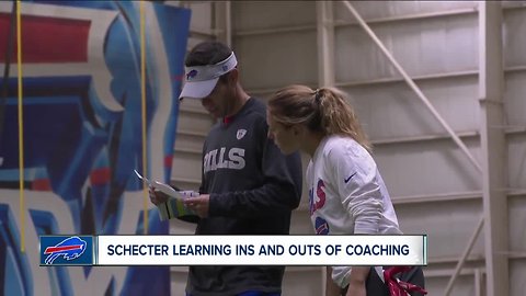 Phoebe Schecter learning all about coaching as season intern with Bills