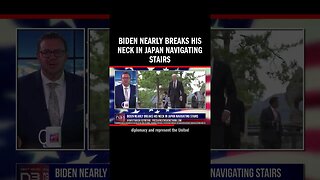 Biden Nearly Breaks His Neck in Japan Navigating Stairs