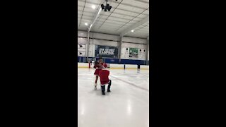 Surprise ice rink marriage proposal will make you smile