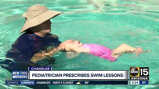 Chandler pediatrician prescribing swim lessons to help prevent drownings